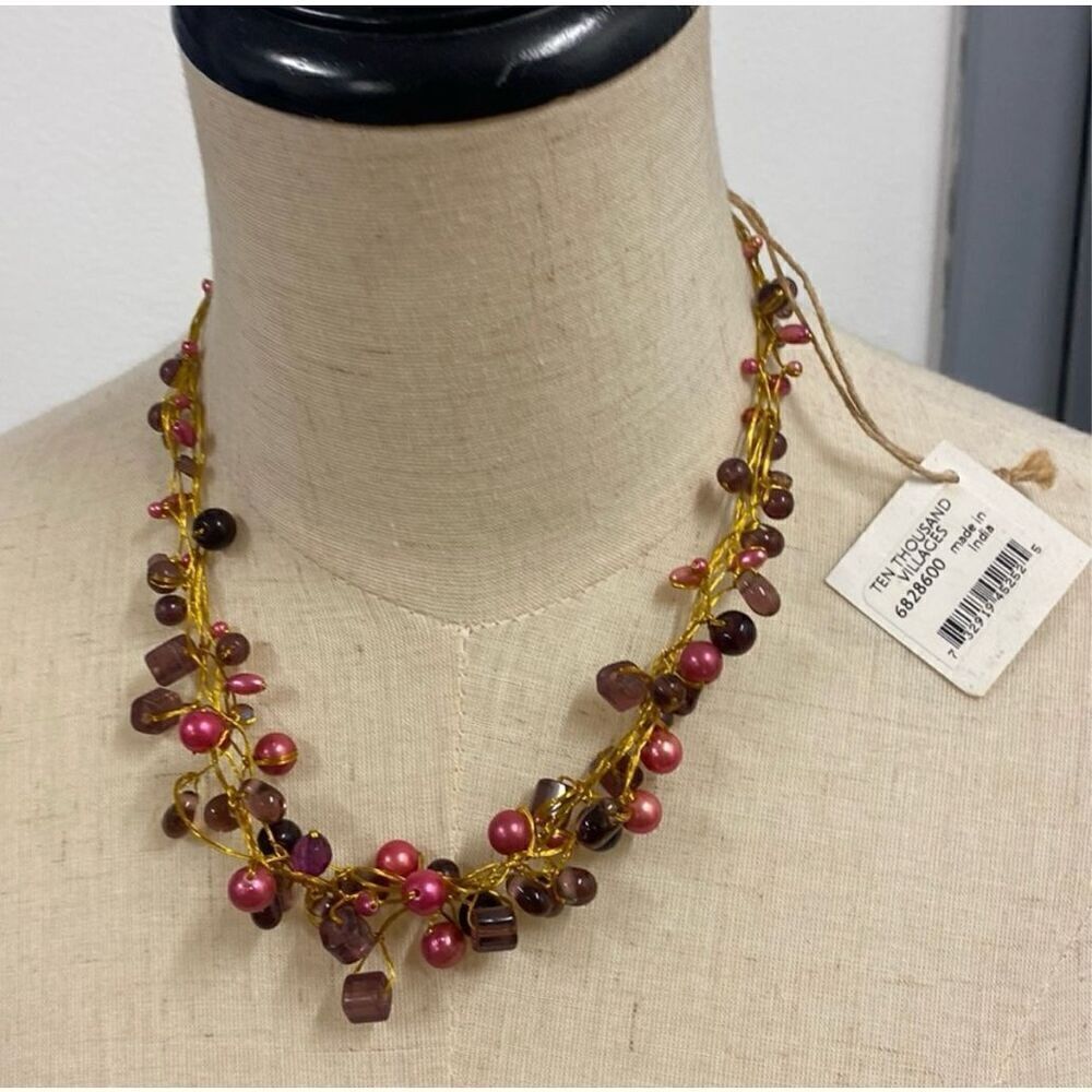 TEN THOUSAND VILLAGES | beaded necklace NWT